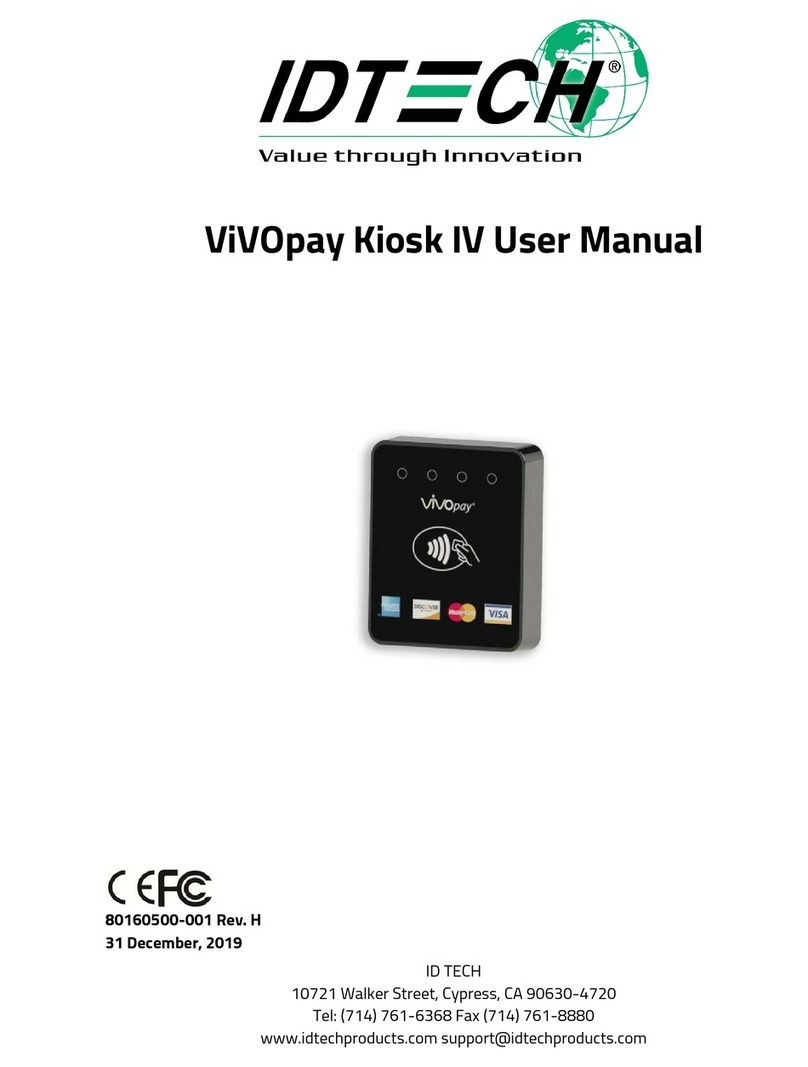 IDTECH ViVOpay Kiosk IV user manual