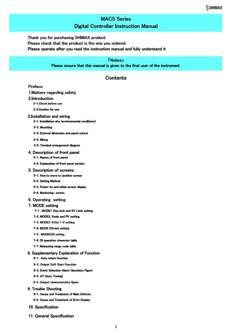 Shimax MAC5 Series instruction manual