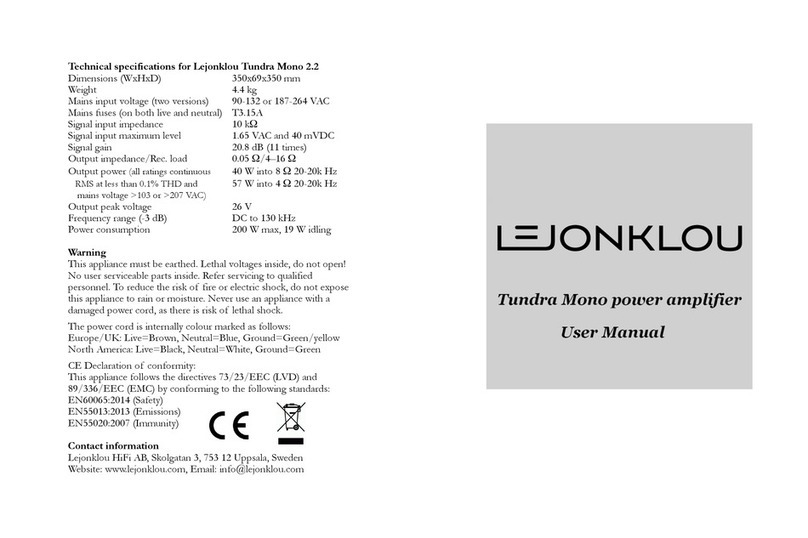 Lejonklou Tundra Mono user manual