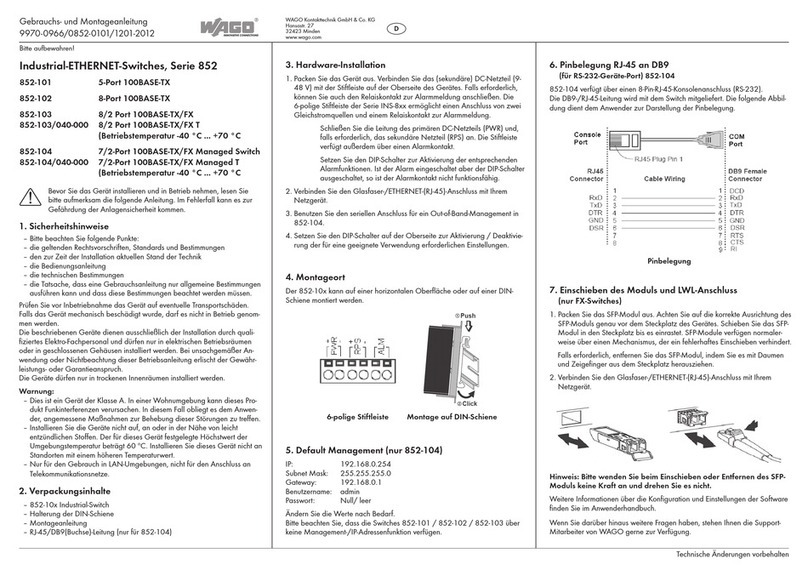 WAGO 852 Series Product guide