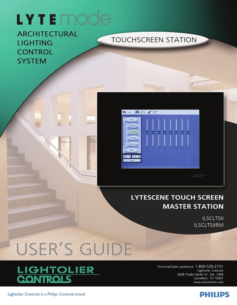 Philips LIGHTOLIER CONTROLS LYTESCENE ILSCLTSII User manual