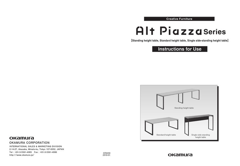 Okamura Alt Piazza Series Instructions for use