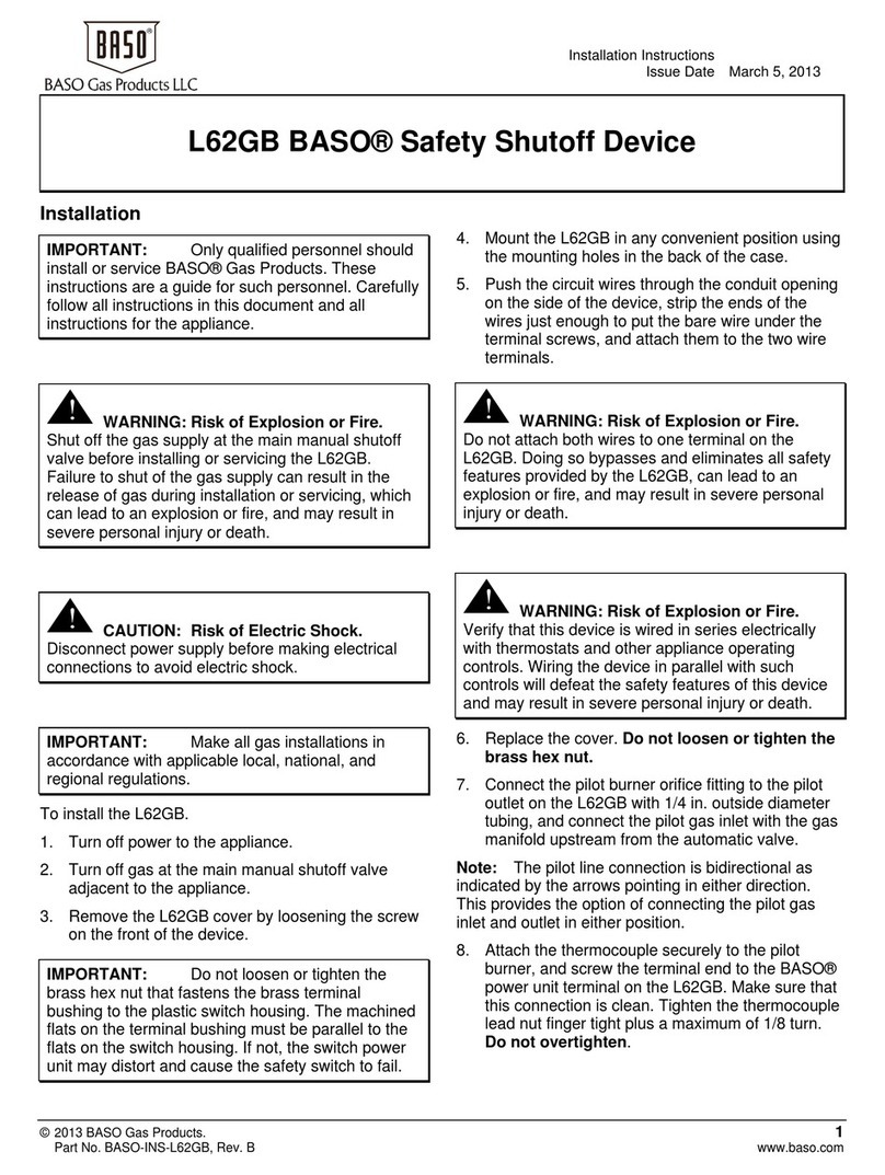 Baso L62GB installation instructions