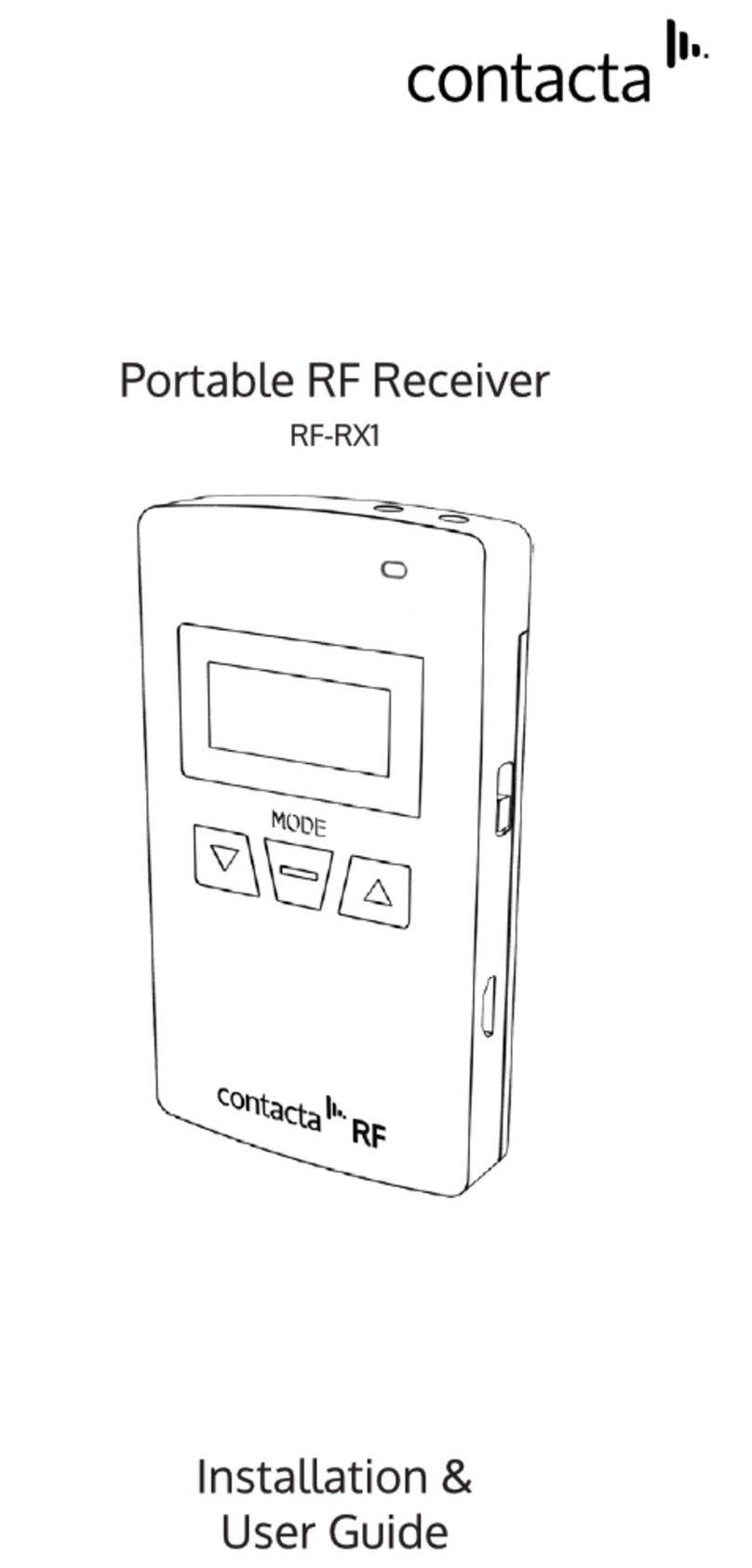Contacta RF-RX1 Installation & user guide