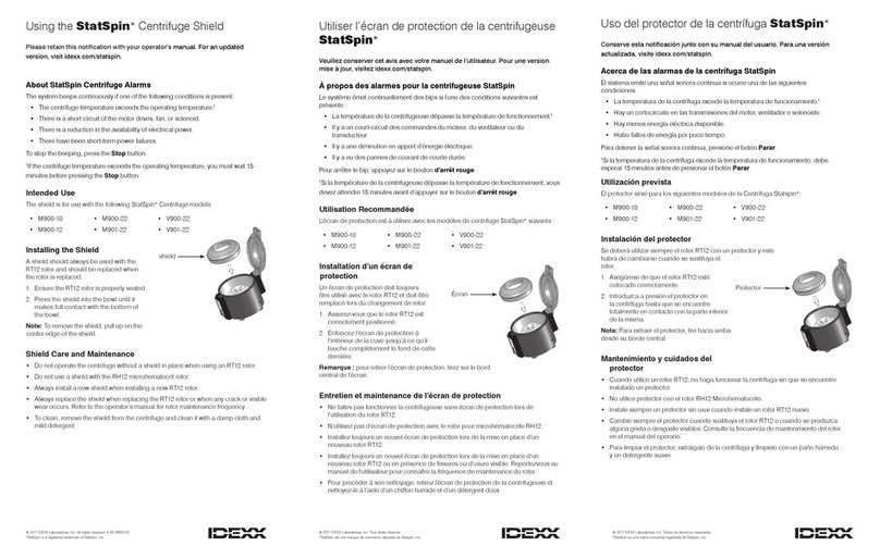 Idexx StatSpin Datasheet
