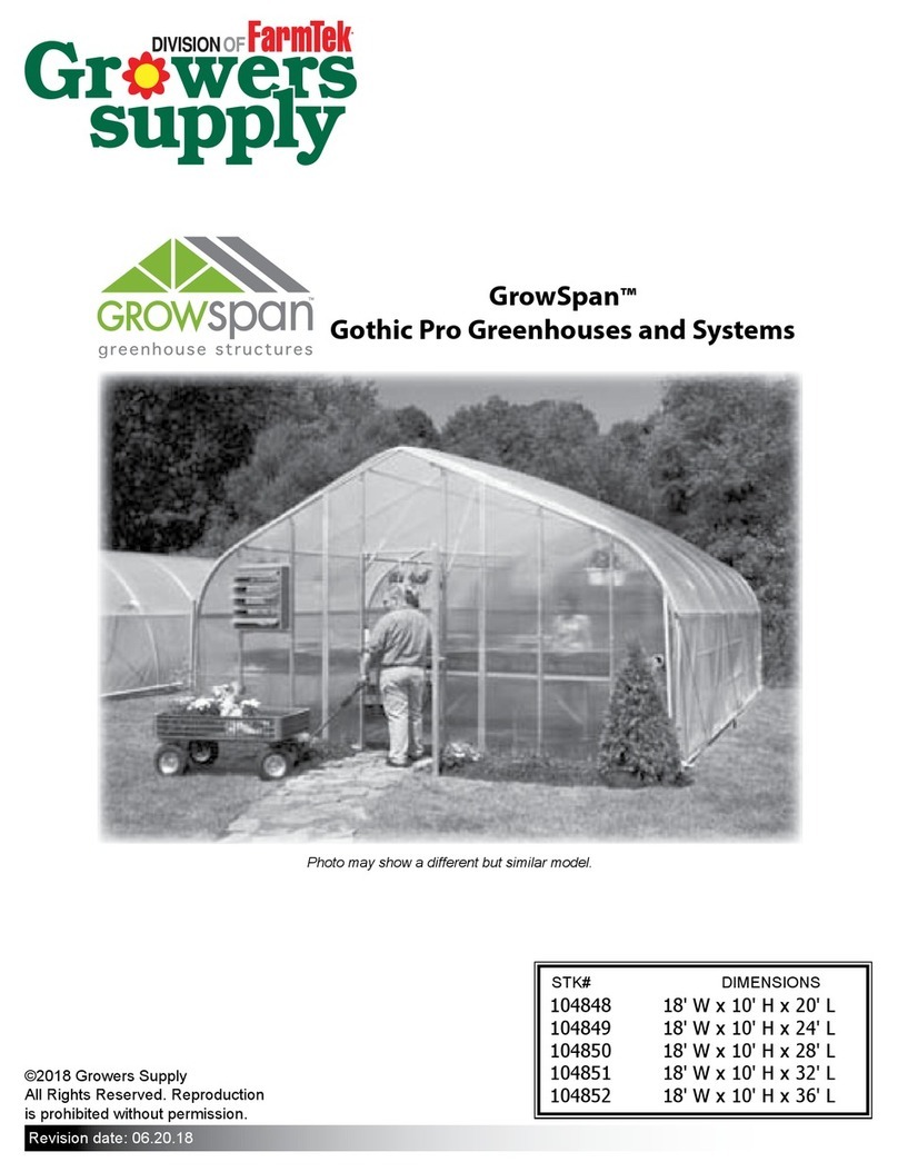 FarmTek Growers Supply GrowSpan Gothic Pro Series manual