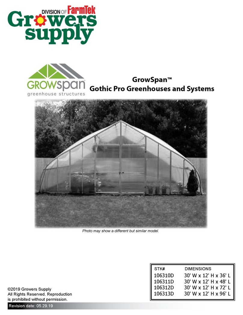 FarmTek Growers Supply GrowSpan Gothic Pro Series manual