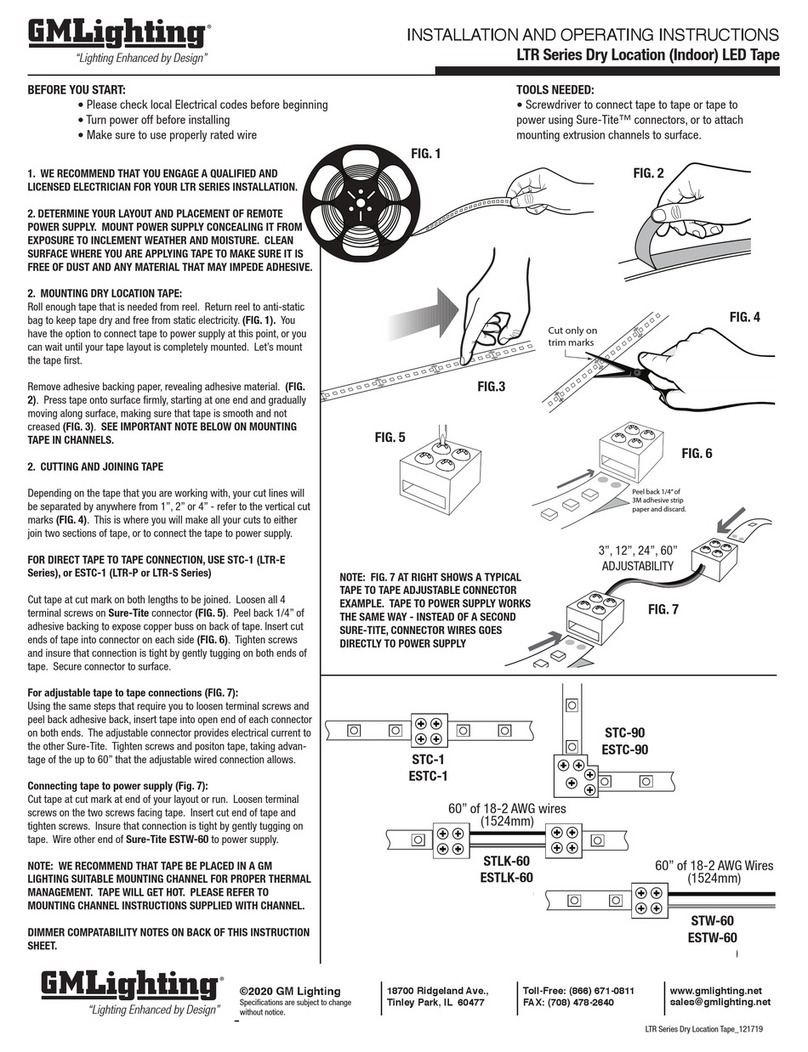 GM Lighting LTR Series User manual