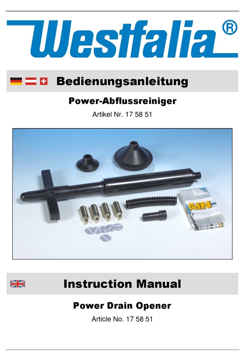Westfalia Power Drain Opener instruction manual
