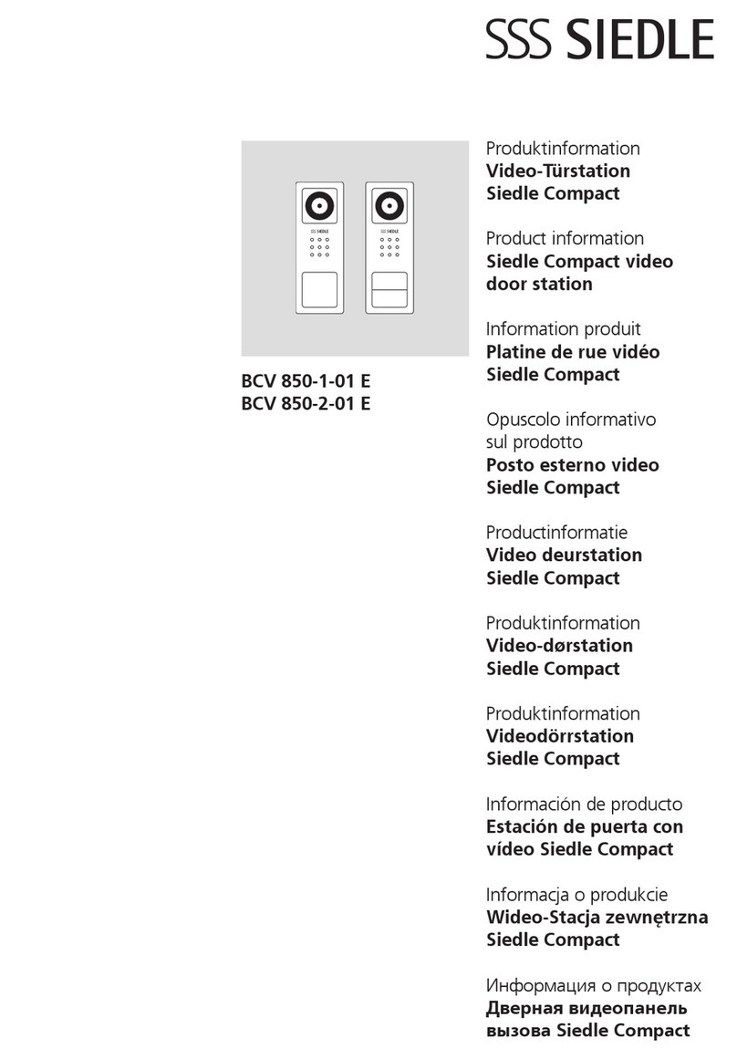SSS Siedle BCV 850-1-01 E User manual