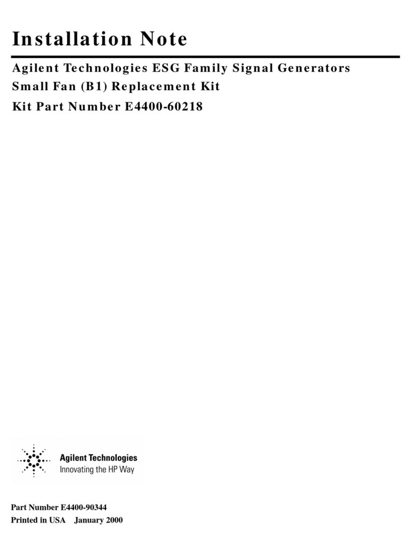 Agilent Technologies E4400-60218 Installation and operation manual