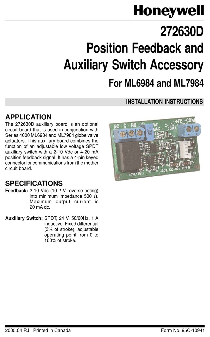 Honeywell 272630D User manual