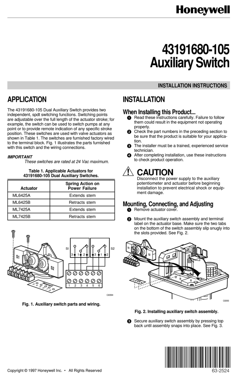 Honeywell 43191680-105 installation instructions