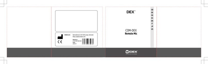 Widex DEX COM-DEX User manual
