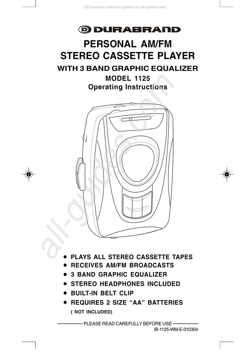 Durabrand 1125 operating instructions