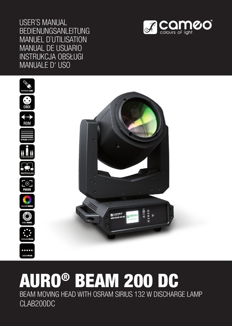 Cameo Light AURO BEAM 200 DC user manual