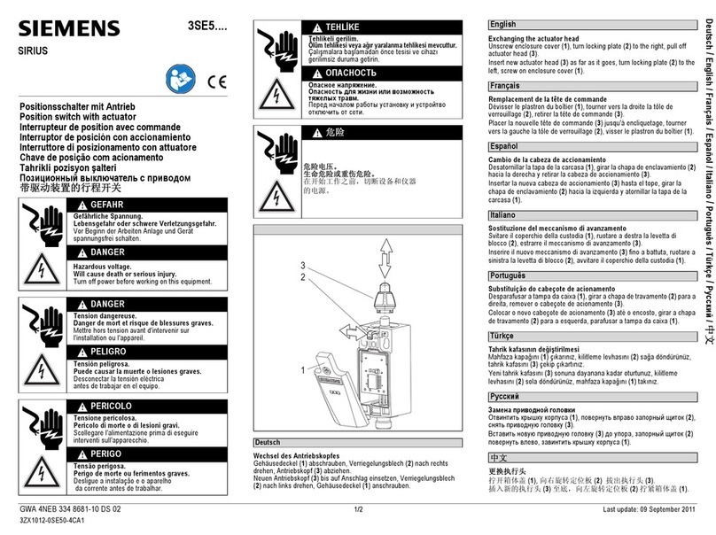 Siemens SIRIUS 3SE5 Series User manual