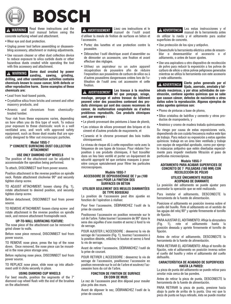 Bosch 18SG-7 User manual