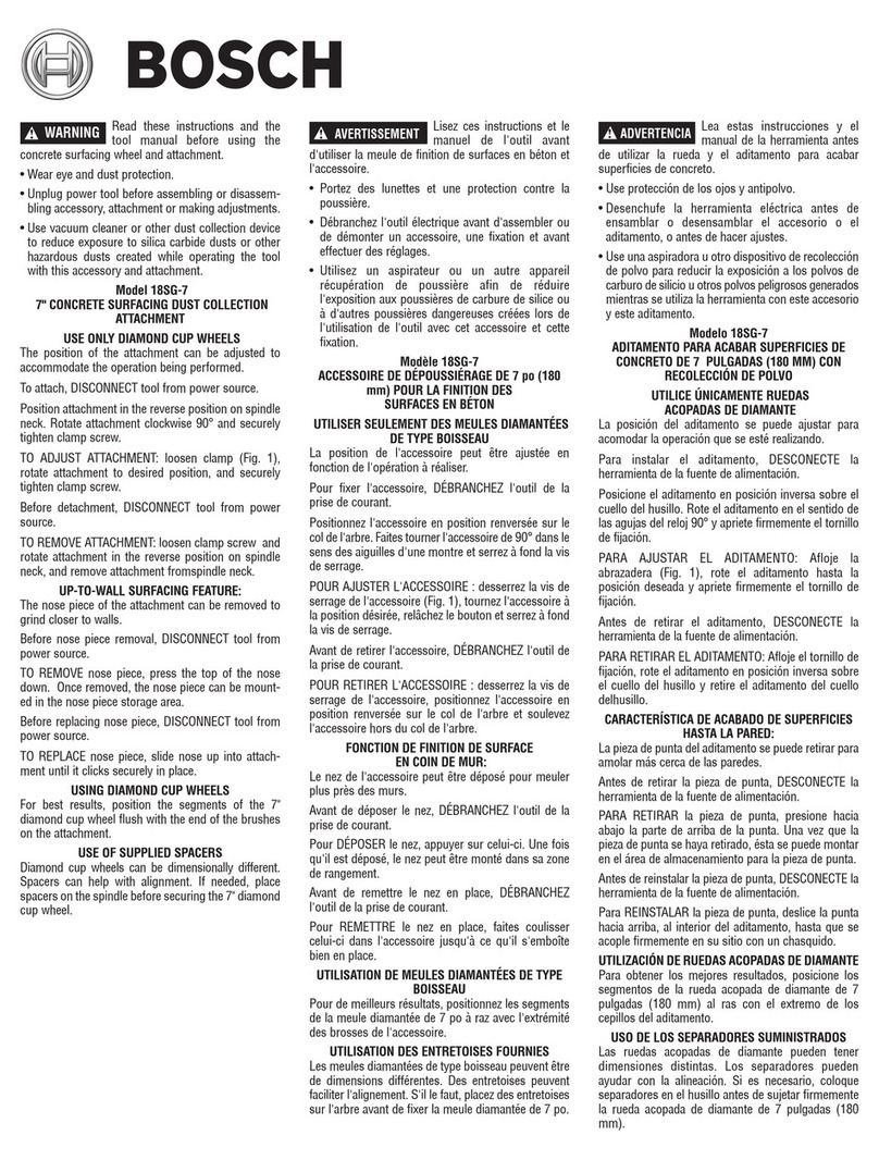 Bosch 18SG-7 User manual