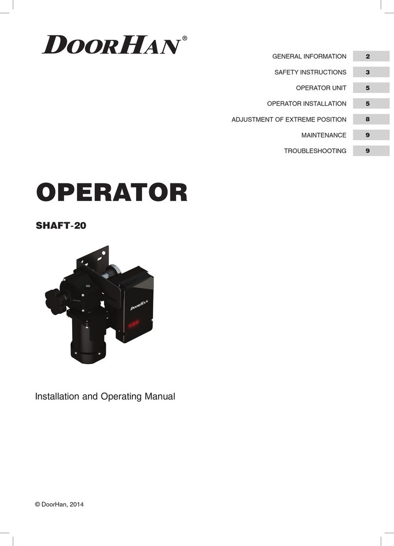 DoorHan SHAFT-20 Installation and operating manual