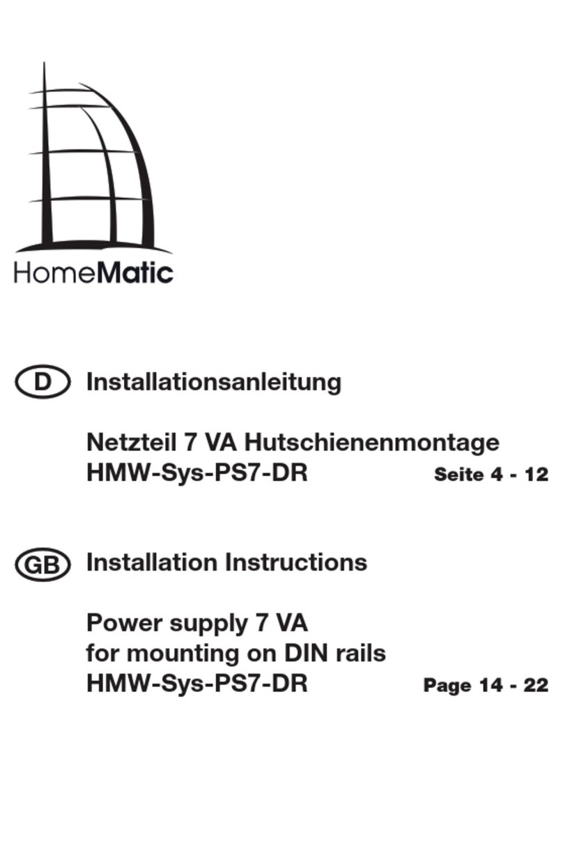 HomeMatic HMW-Sys-PS7-DR installation instructions