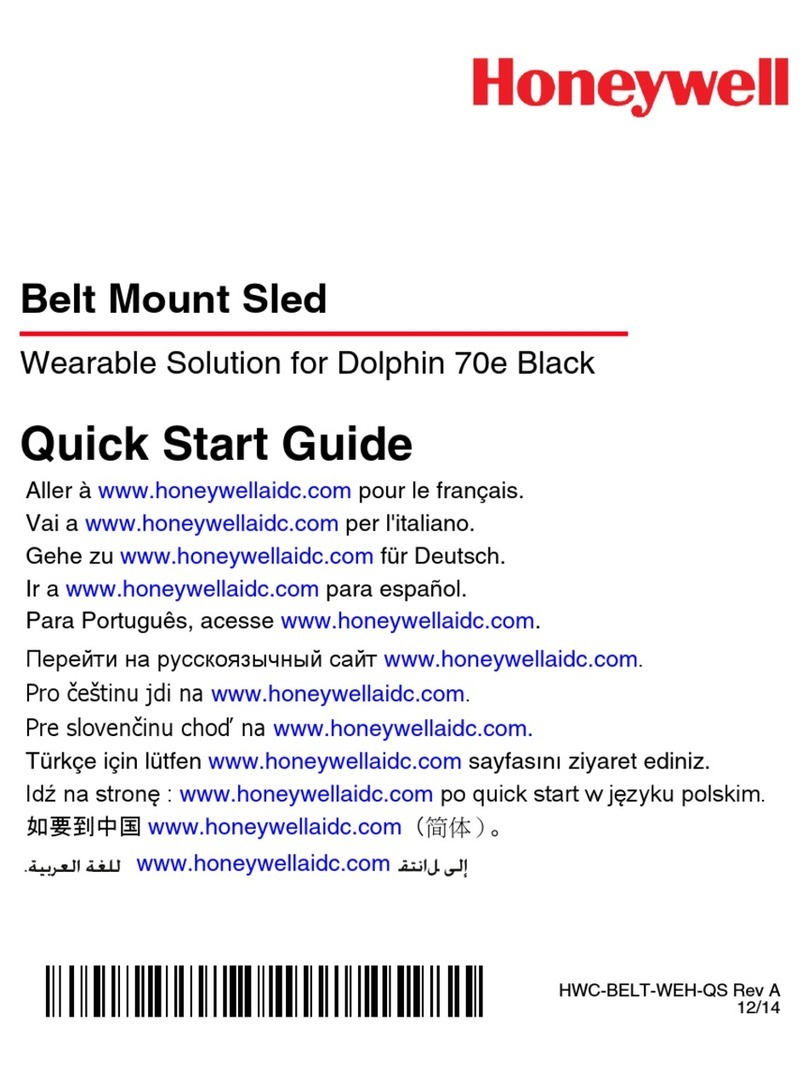 Honeywell Belt Mount Sled quick start guide Honeywell Belt Mount Sled quick start guide