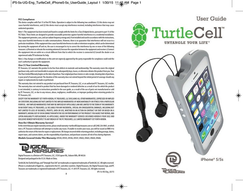 Digital Treasures TurtleCell Series User manual