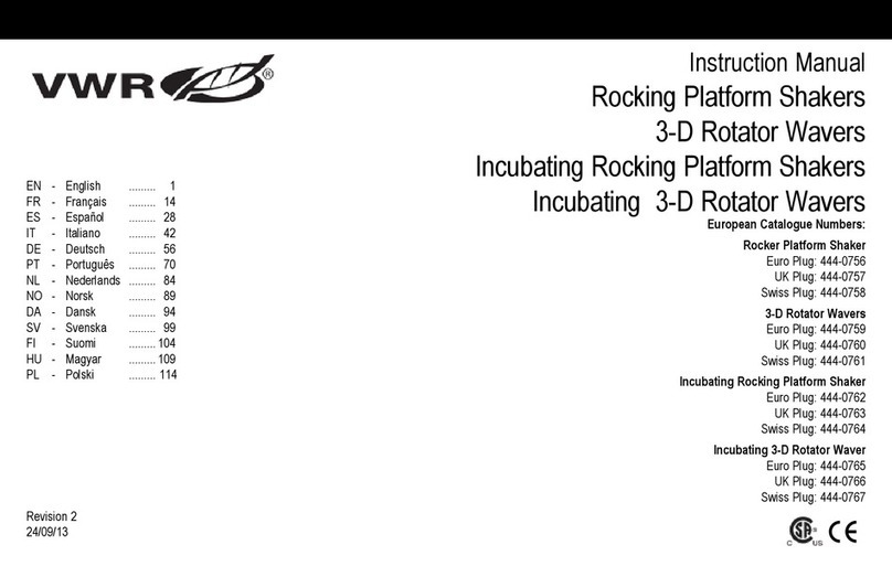VWR Rocking Platform Shaker instruction manual
