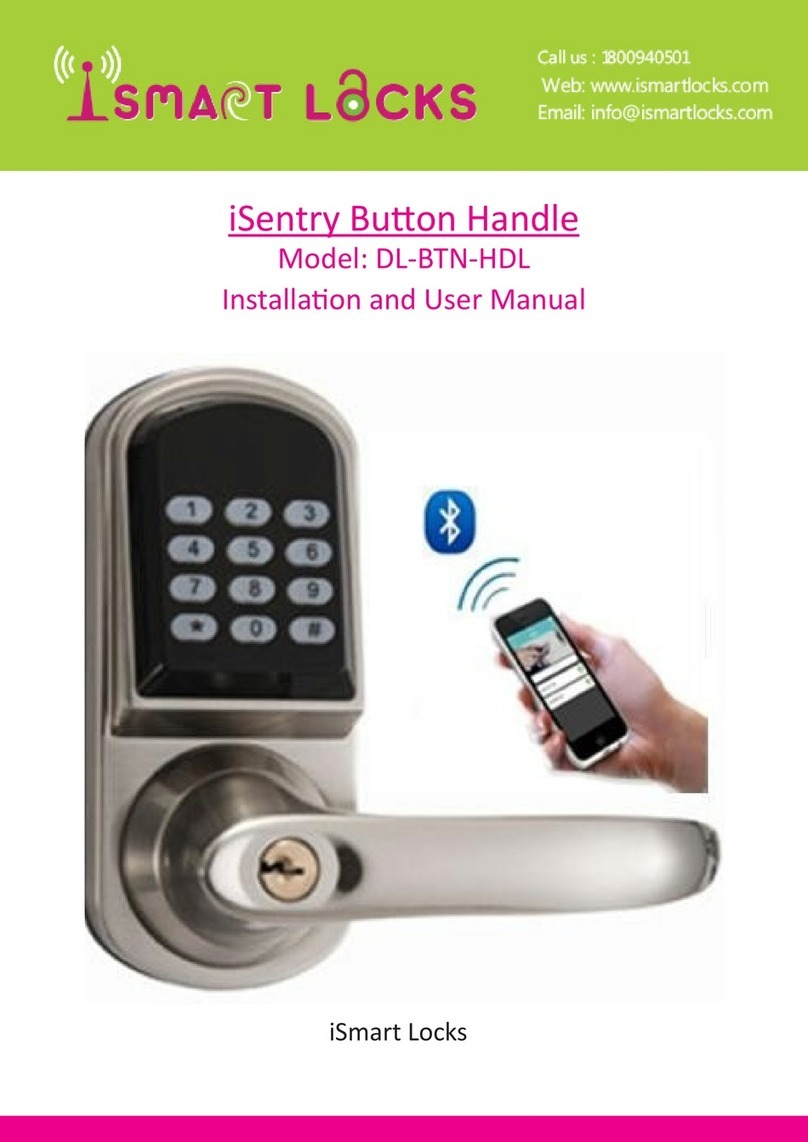 iSmart Locks iSentry DL-BTN-HDL Installation and user manual