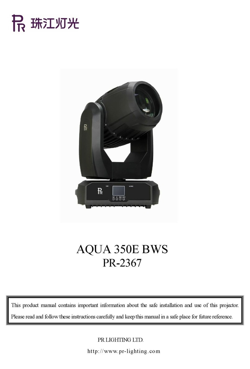 PR Lighting AQUA 350E BWS User manual