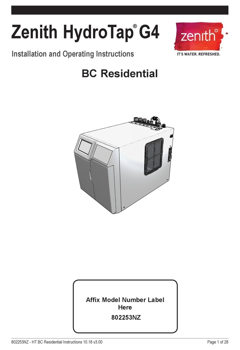 Zenith HydroTap G4 Installation and operating instructions