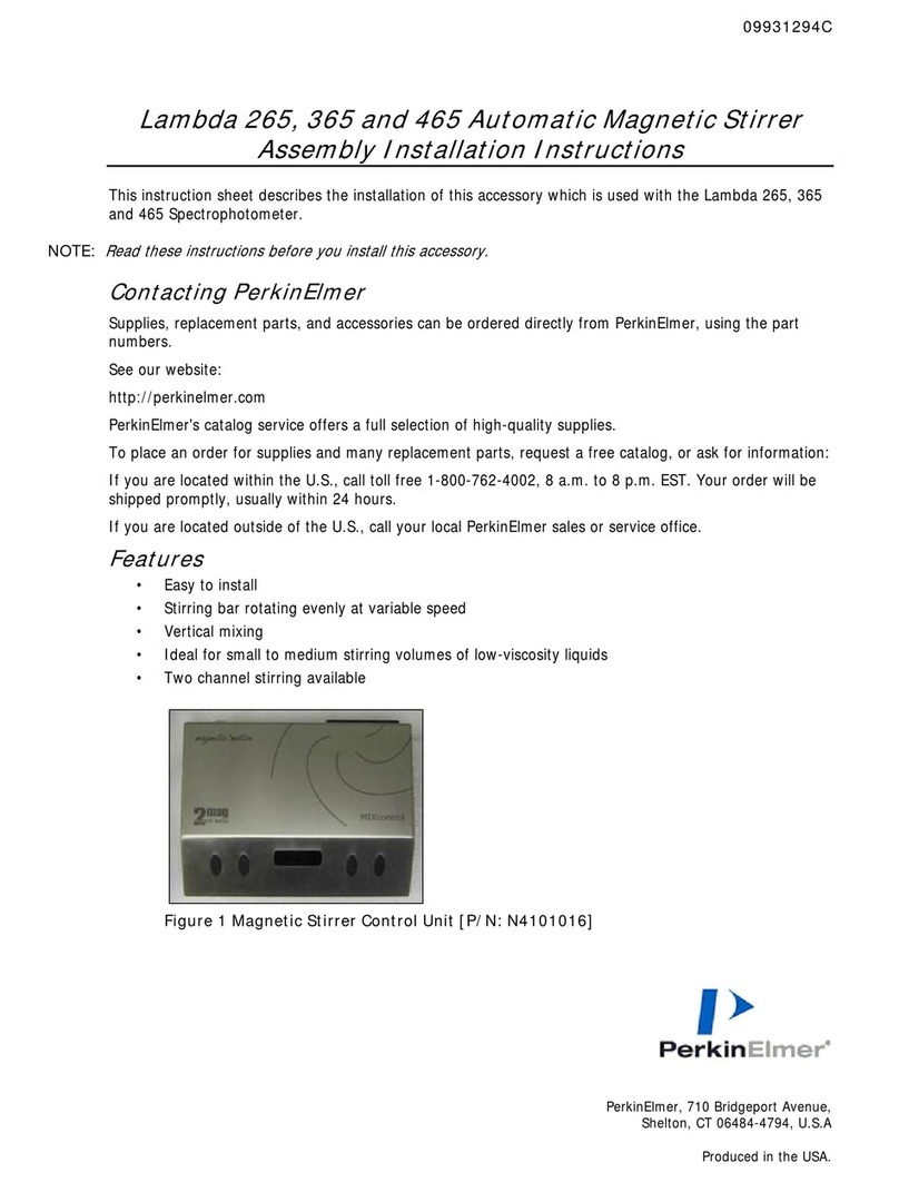 PerkinElmer Lambda 265 Programming manual