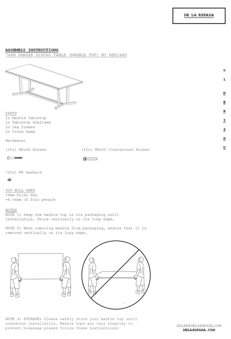 De La Espada 764M SHAKER User manual