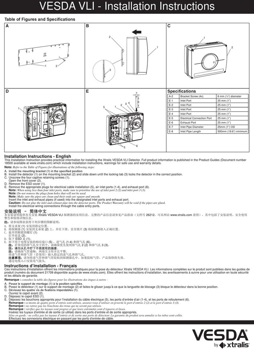 Xtralis VESDA VLI installation instructions