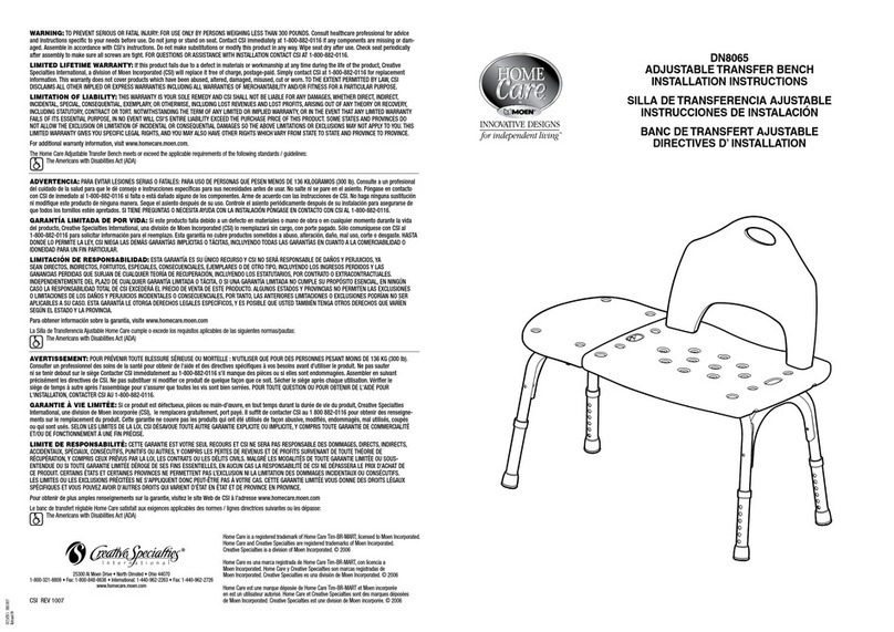 Moen HOME Care DN8065 User manual