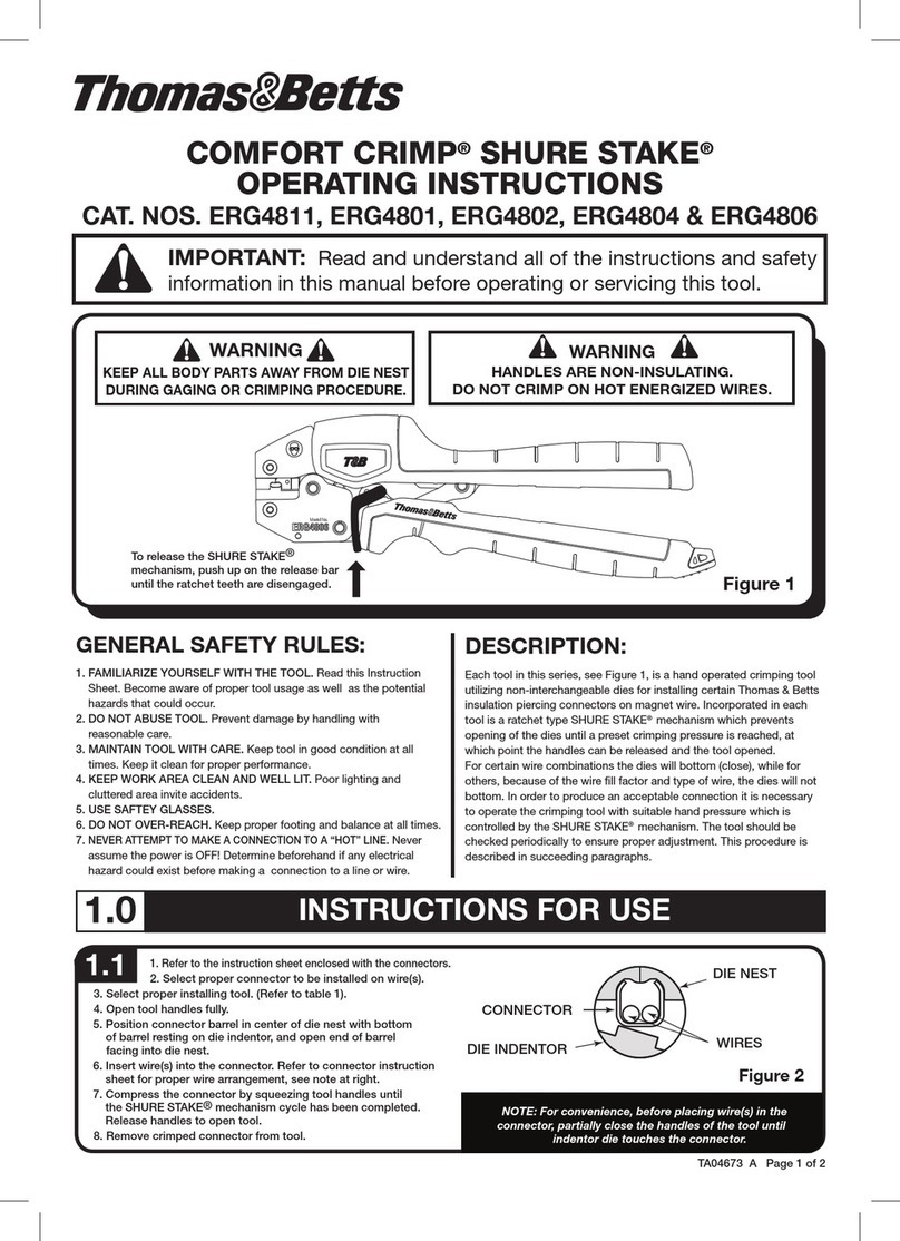 Thomas&Betts COMFORT CRIMP SHURE STAKE ERG4811 User manual