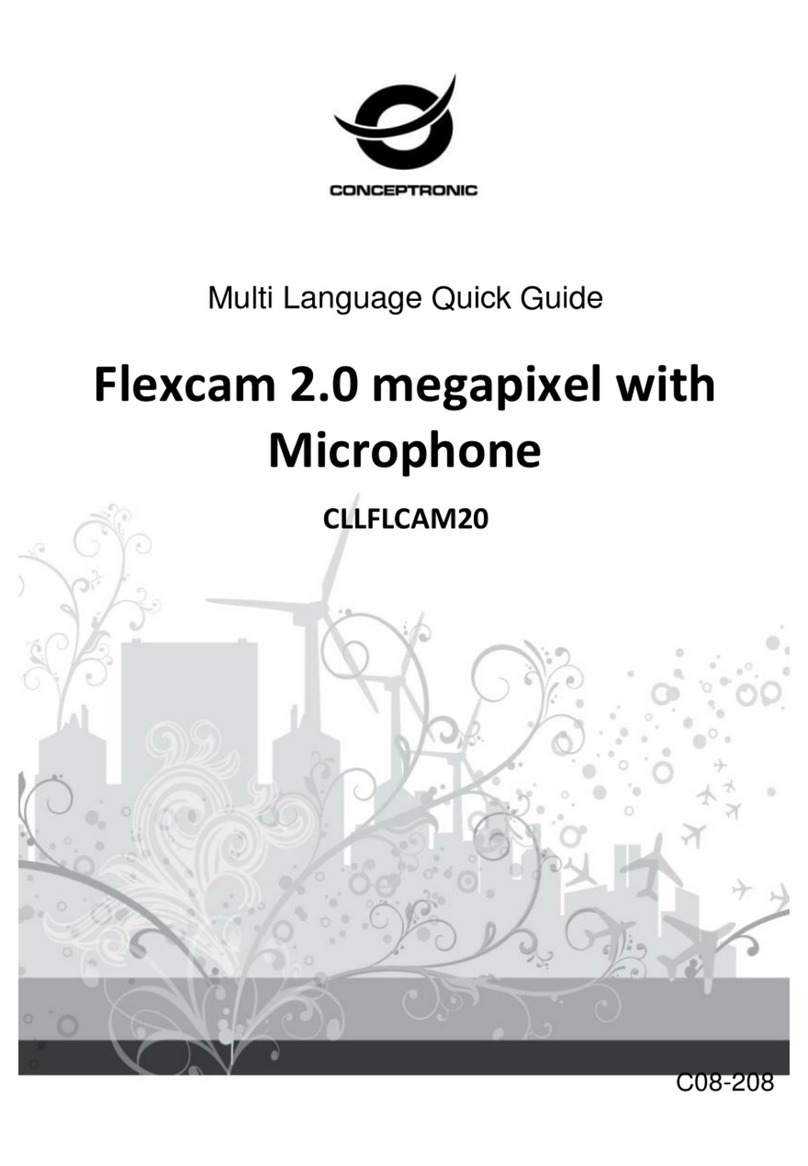 Conceptronic FLEXCAM CLLFLCAM20 Multi Language Quick Guide