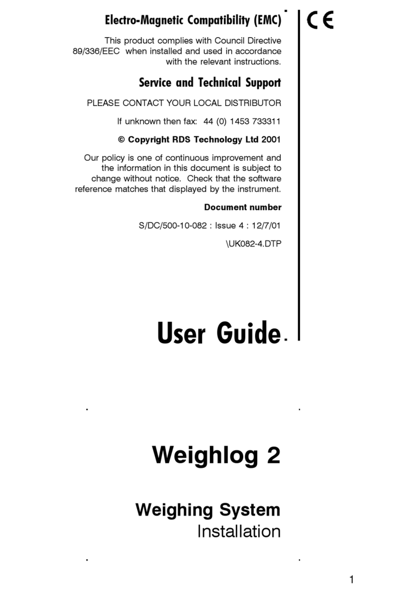 RDS Weighlog 2 User manual