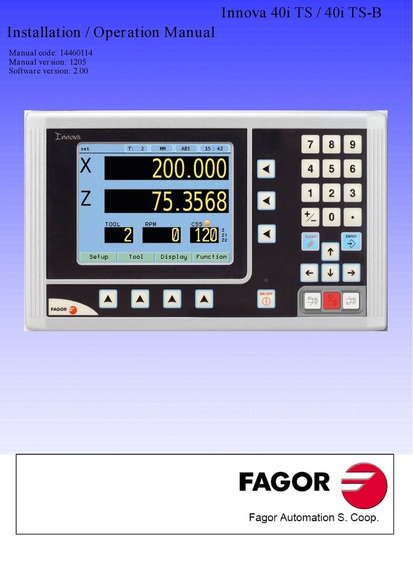 Fagor Innova 40i TS Installation & operation manual