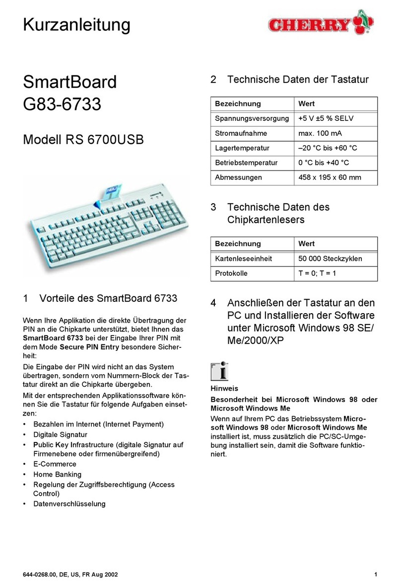 Cherry SmartBoard G83-6733 Programming manual Cherry SmartBoard G83-6733 Programming manual