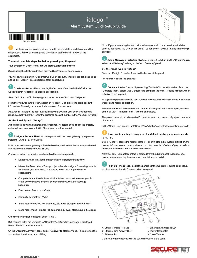 SECURENET IOTEGA Quick setup guide