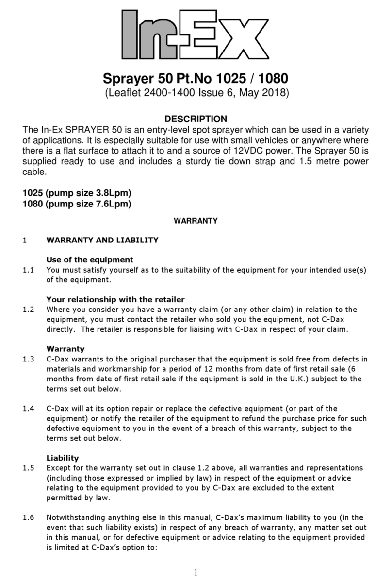 In-Ex SPRAYER 50 User manual