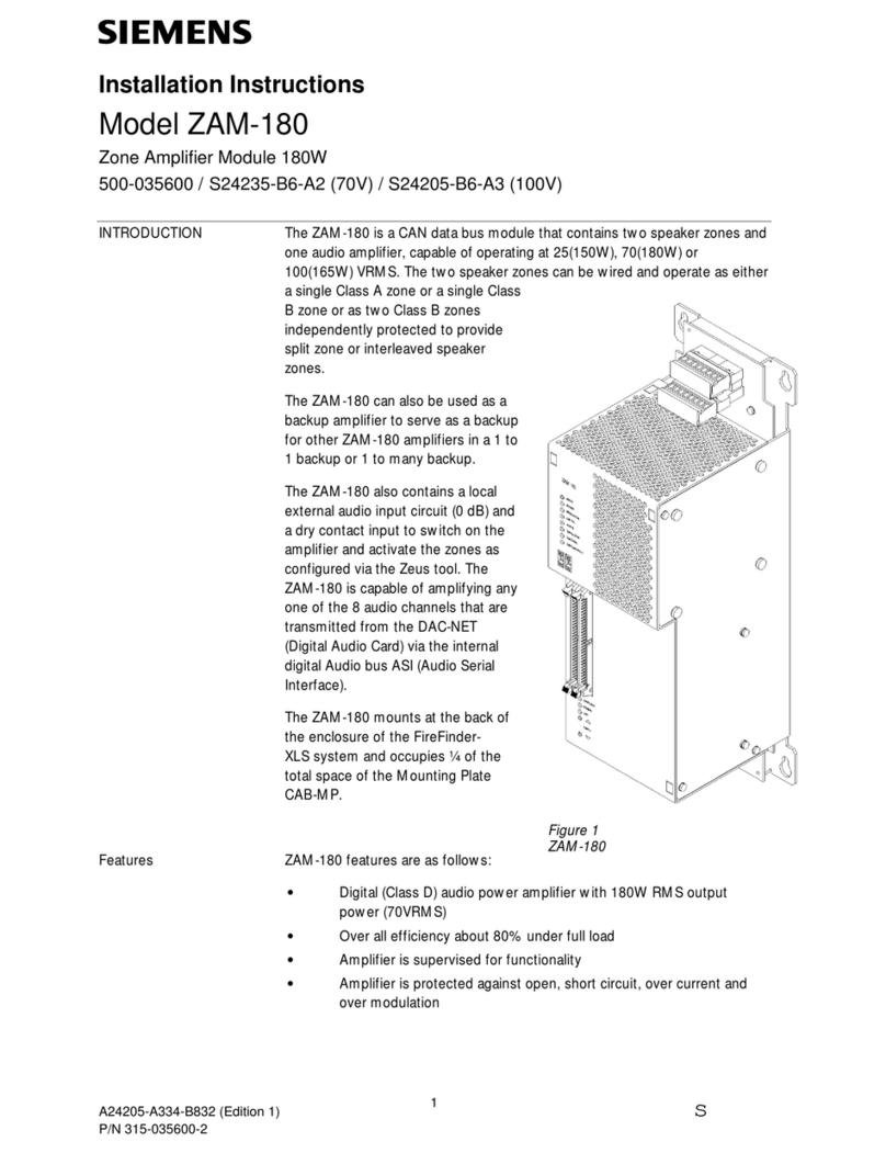 Siemens ZAM-180 installation instructions Siemens ZAM-180 installation instructions