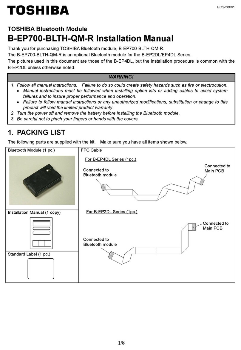 Toshiba B-EP700-BLTH-QM-R User manual Toshiba B-EP700-BLTH-QM-R User manual
