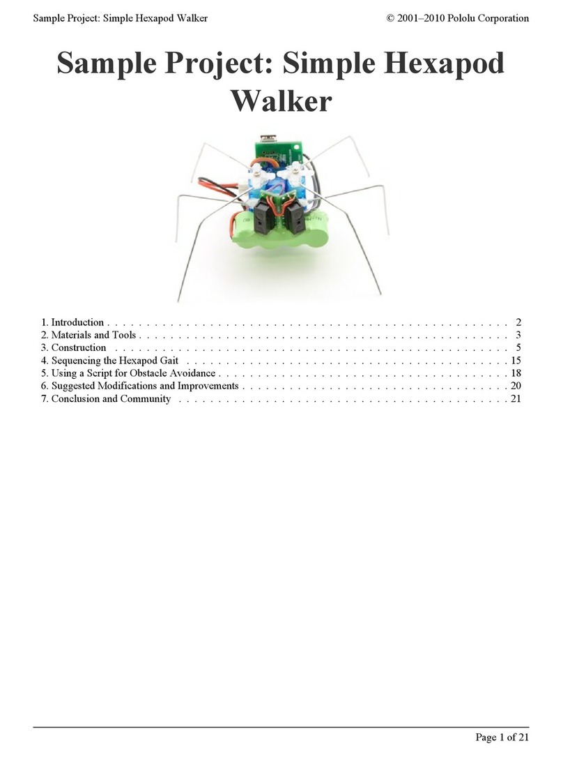 Pololu Corporation Simple Hexapod Walker User manual