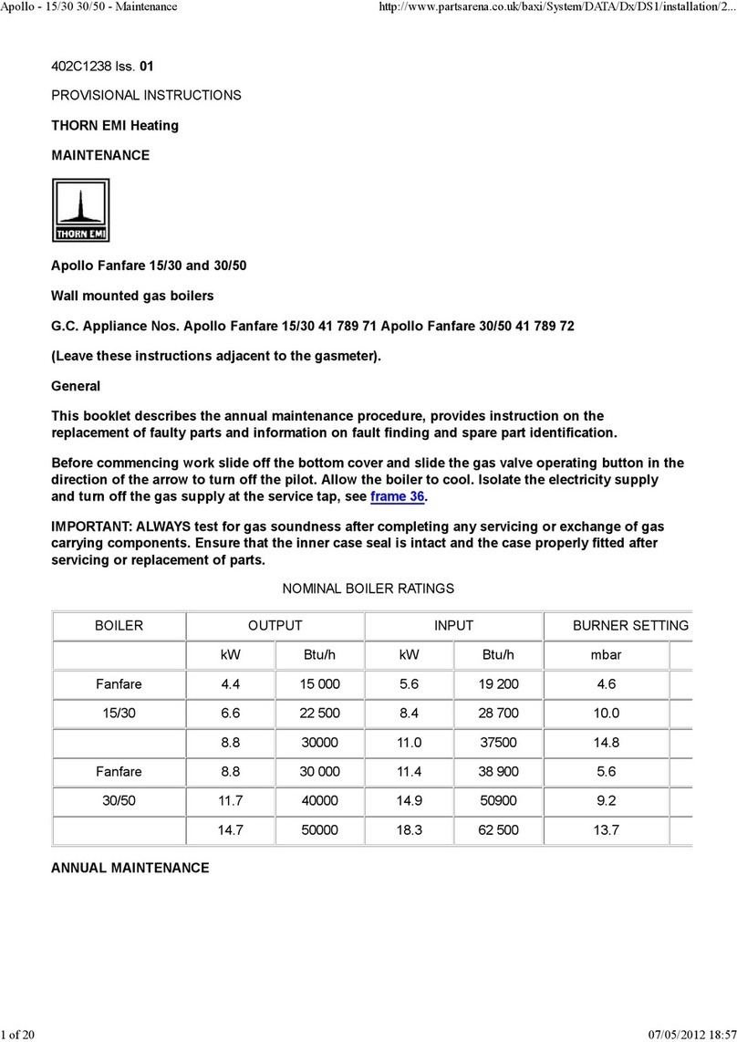THORN EMI Apollo Fanfare 15/30 Provisional Instructions