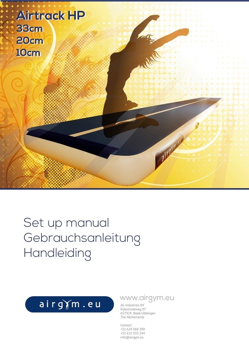 airgym Airtrack HP Series Setup manual