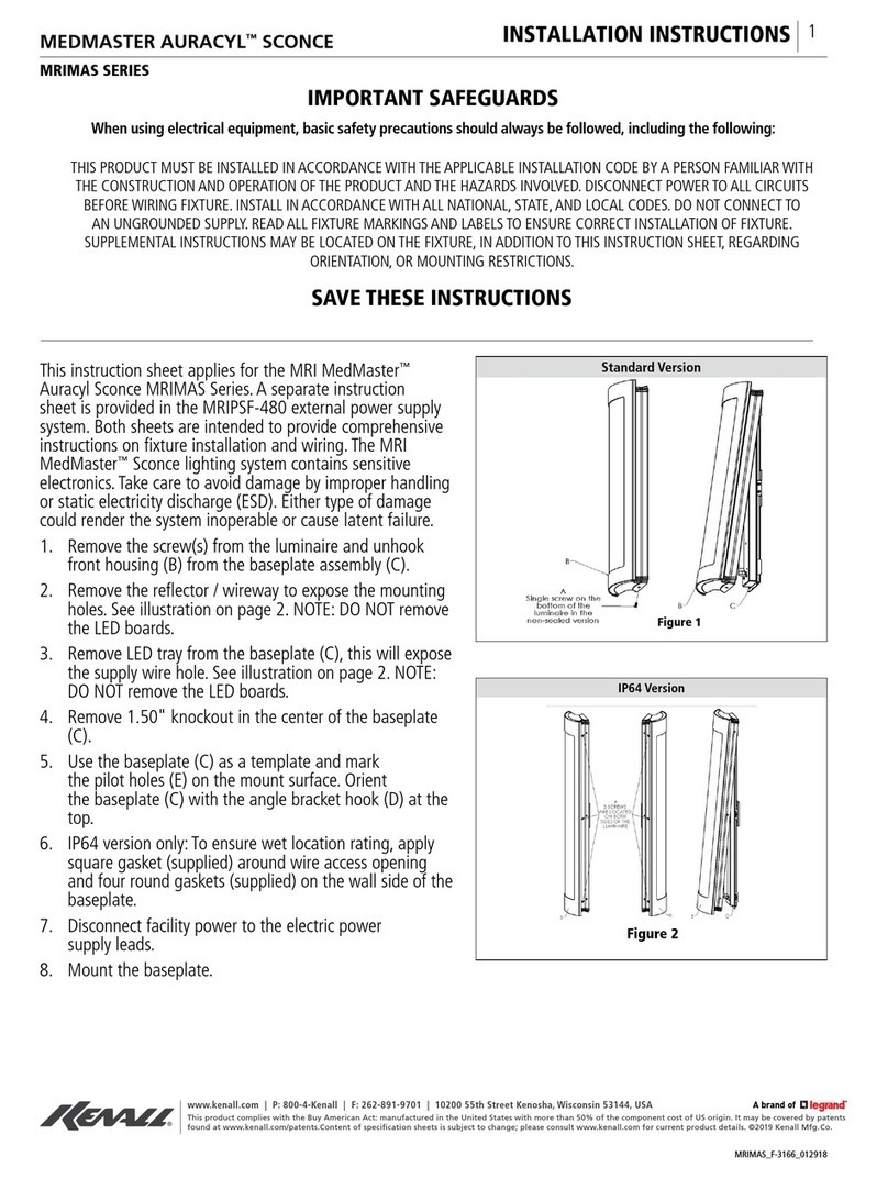 LEGRAND Kenall MRIMAS Series installation instructions