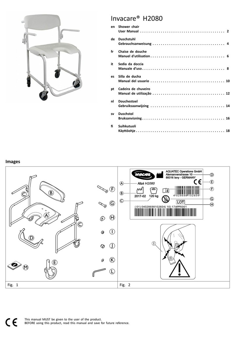 Invacare H2080 User manual