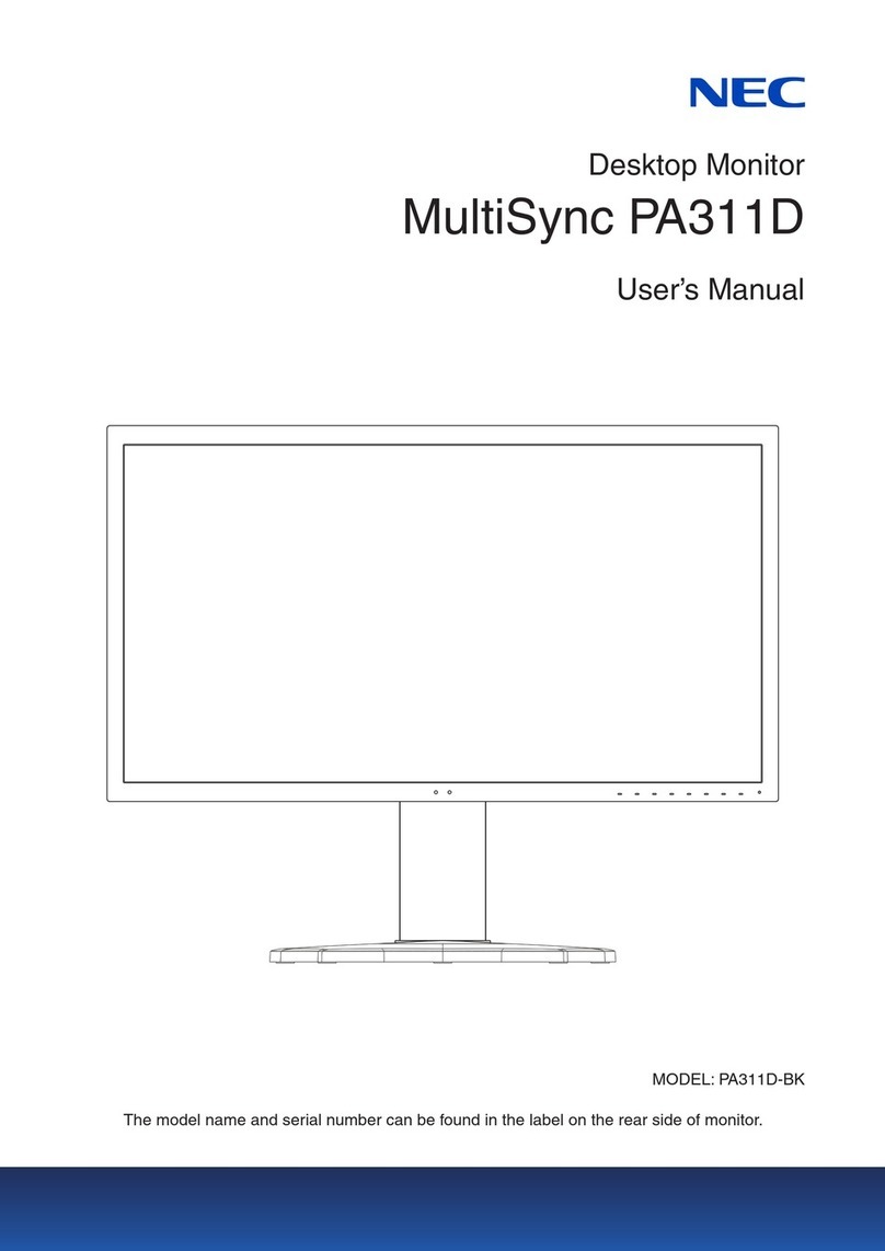 NEC MultiSync PA311D User manual